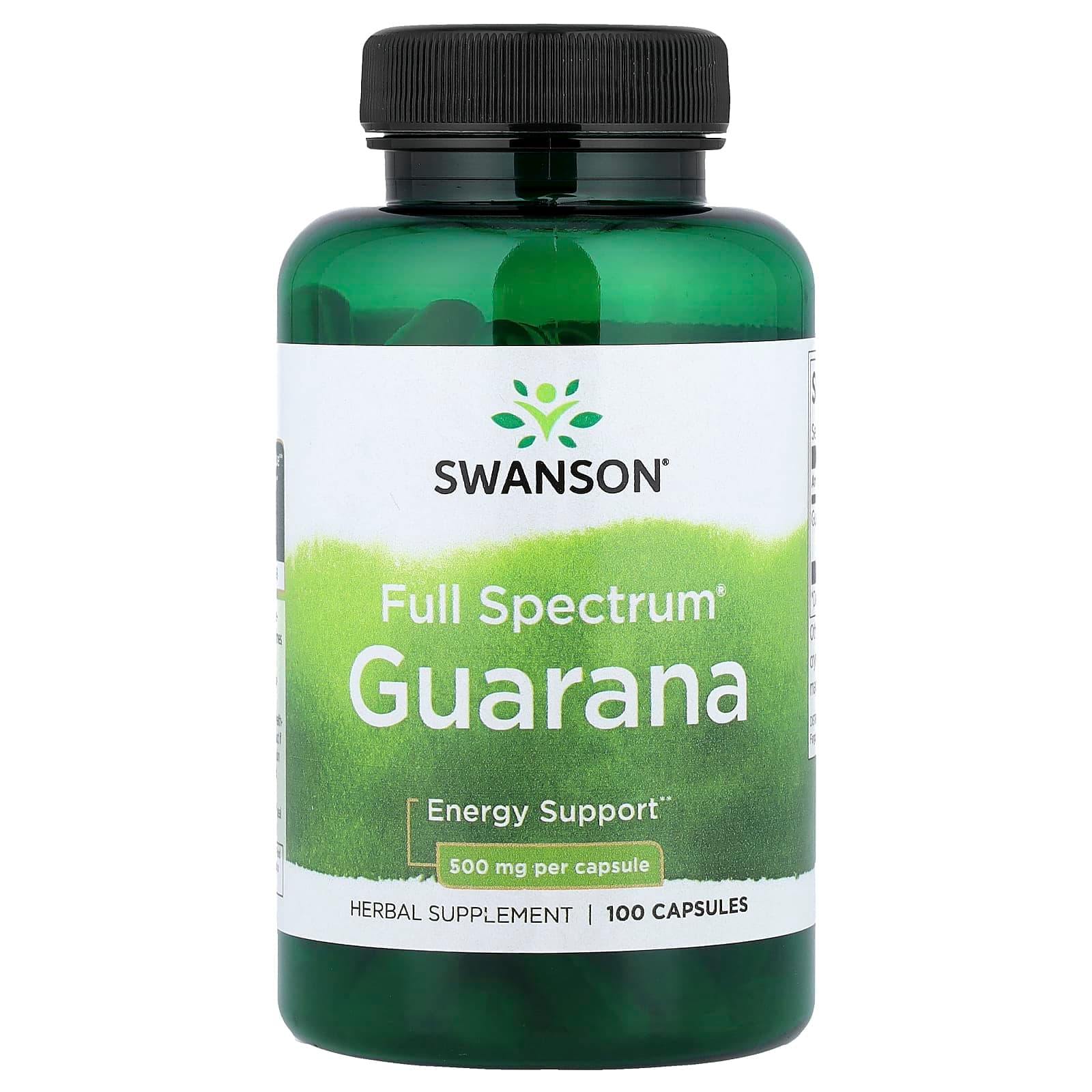 Swanson Vitamins, Full Spectrum® Guarana, 500 mg, 100 Capsules