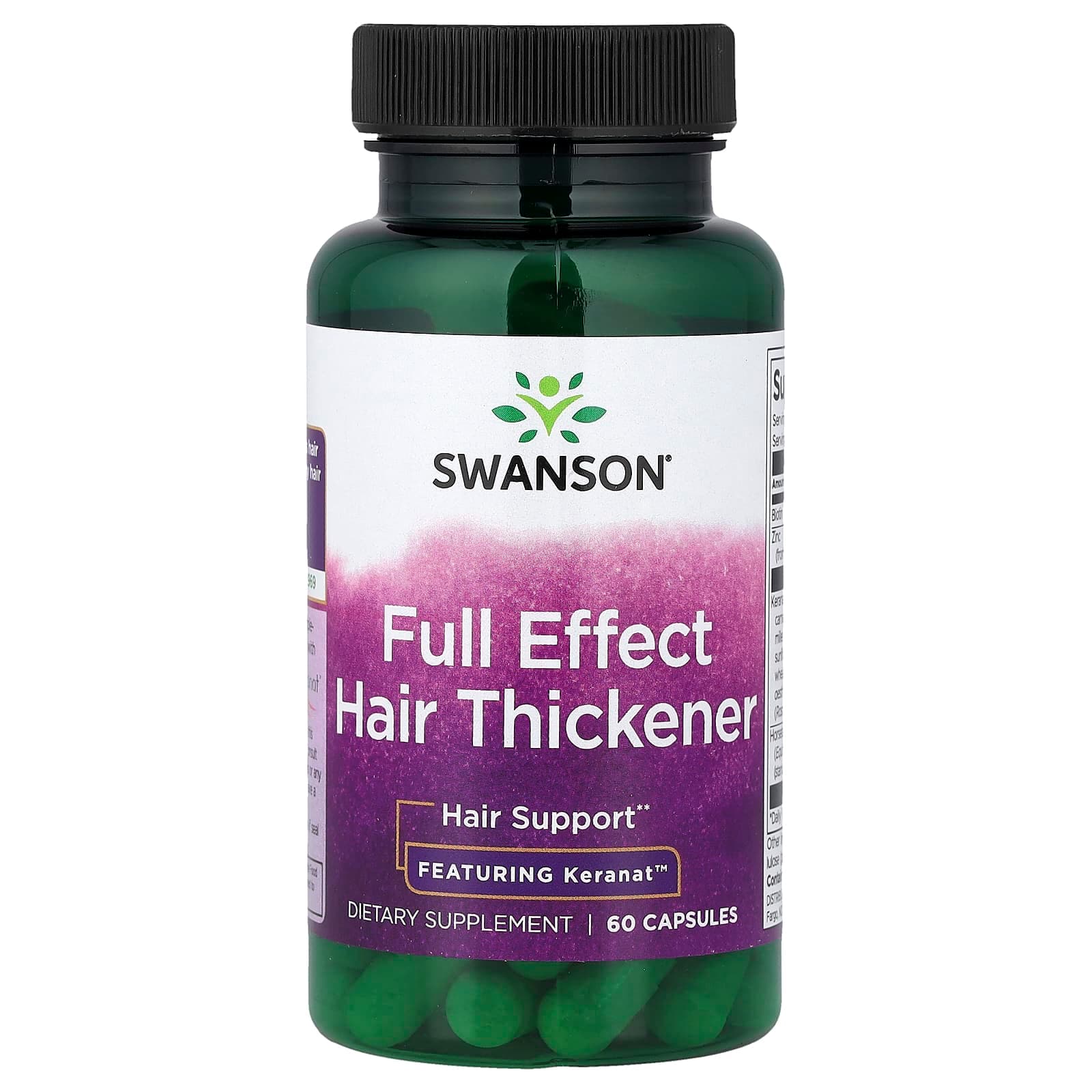 Swanson Vitamins, Full Effect Hair Thickener, 60 Capsules