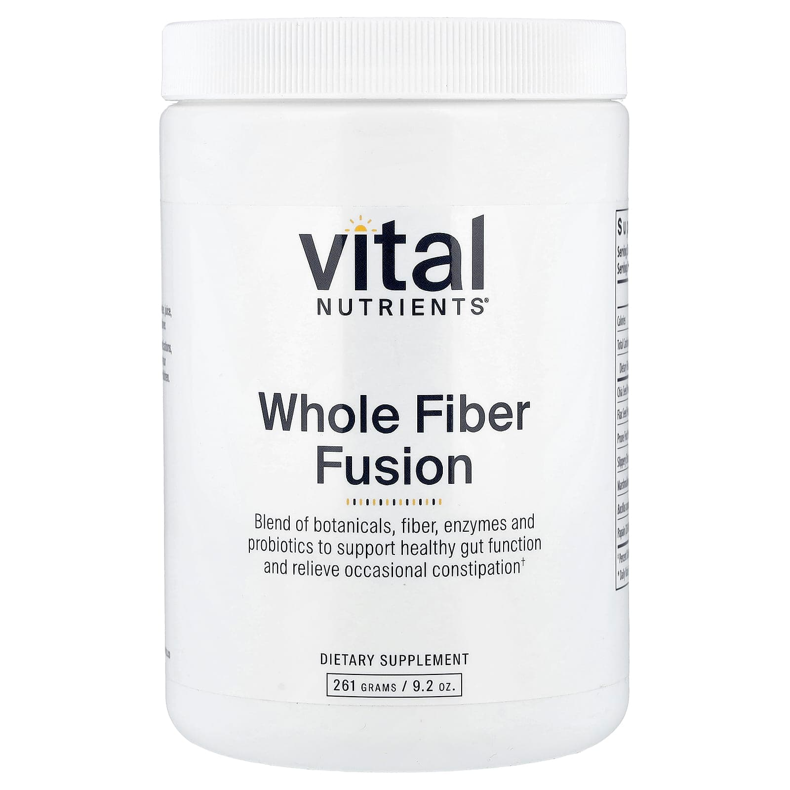 Vital Nutrients, Whole Fiber Fusion, 9.2 oz (261 g)